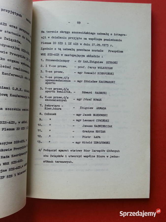 2952 XXV Lat Szkolnego Związku Sportowego W zachodniopomorskie Szczecin