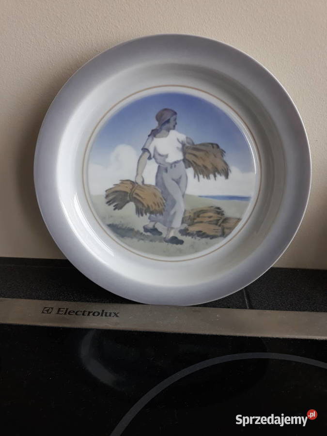 talerz talerze żniwiarka duńska porcelana