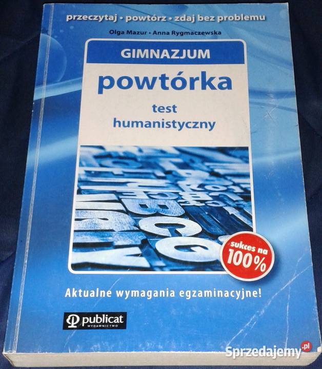 Gimnazjum powtórka Test humanistyczny Olga Mazur Rok wydania 2010 Chełm