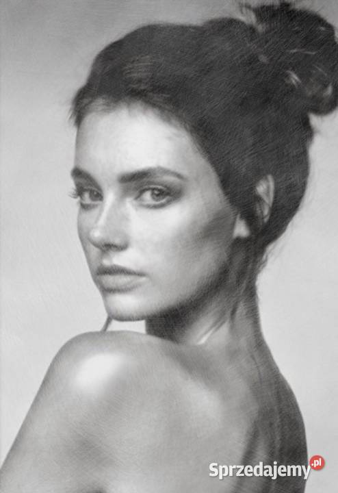 Portret ołowiowy rysowany ze zdjęcia rysowany sprzedam
