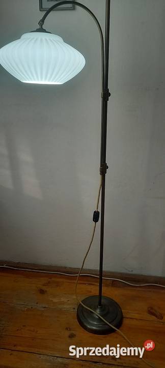 Wysoka mosiężna lampa podłogowa z ruchomym łódzkie Skierniewice sprzedam