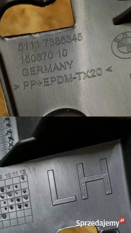 BMW 5 G30 G31 ŚLIZG ZDERZAK LEWY PRZÓD 7385345 wielkopolskie Pleszew sprzedam