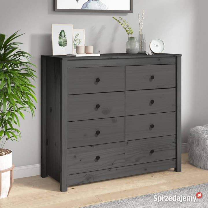 Komoda szary 100x40x90 lite drewno sosnowe Warszawa