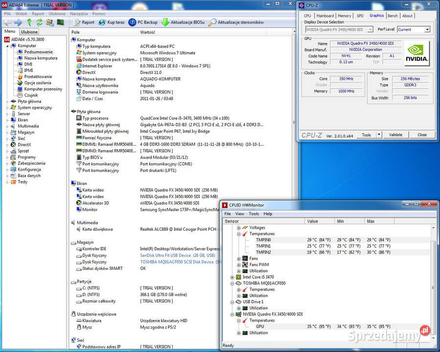 NVIDIA Quadro FX 3450 256MB 256bit GDDR3 Dual Karty graficzne Cielądz