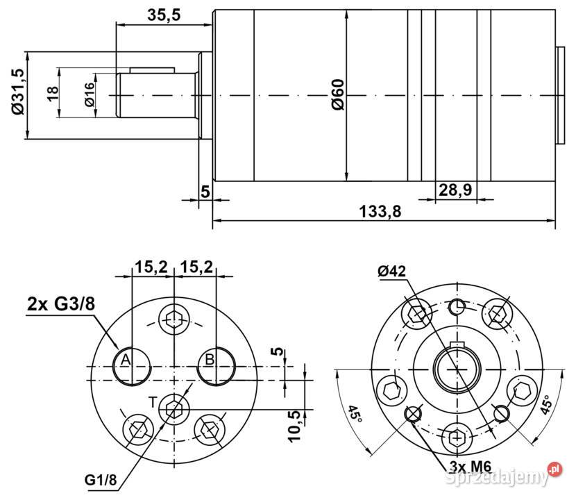 SILNIK Hydrauliczny BMM SMM MMS OMM DMM 40 3 Solec Kujawski