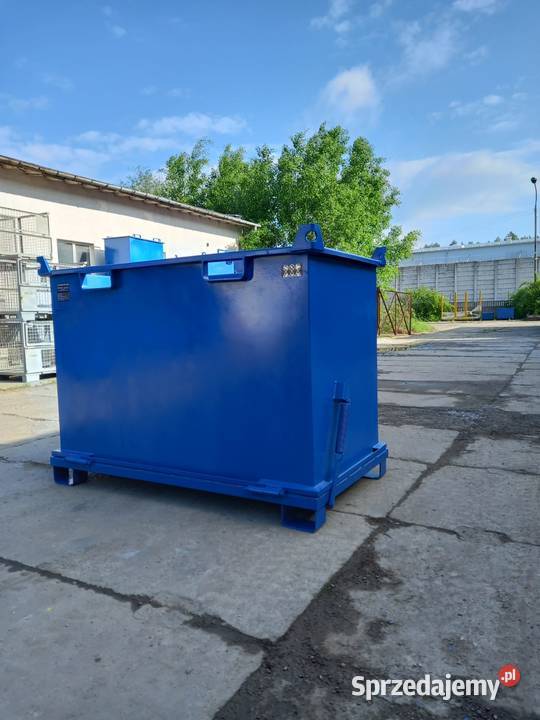 Kontener z klapowym dnem PMDB 1300 L polskiego Kielce
