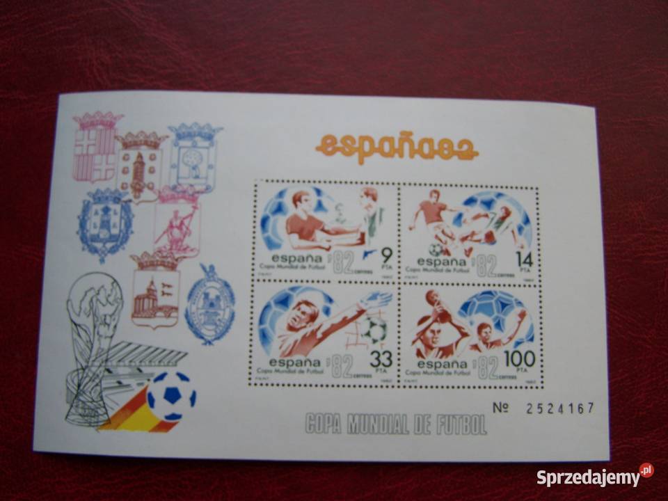 Hiszpania 1982 MNH Mi 254849 Sport Piłka nożna Tychy