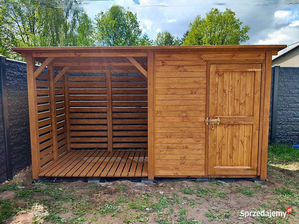 Drewutnia 2 x 15m domek 2 x 15m z dachem śląskie