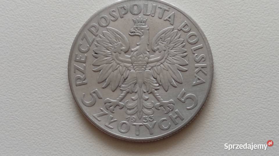 Moneta 5 1933 r Polonia Srebro Numizmatyka