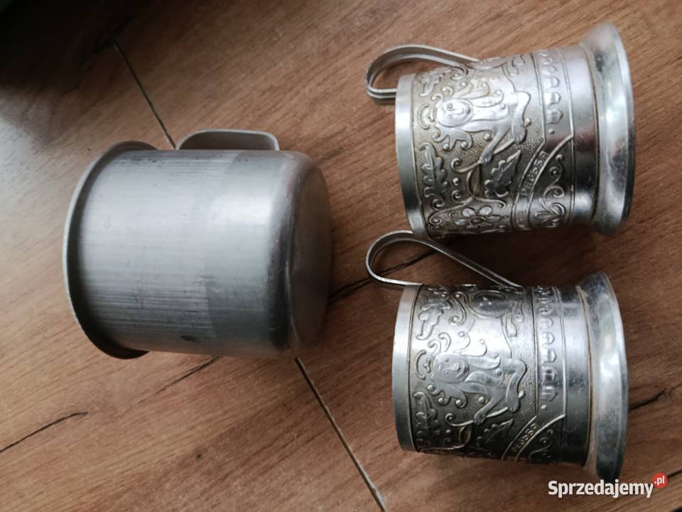 Sprzedam dwa uchwyty i kubek aluminium z prl Choszczno
