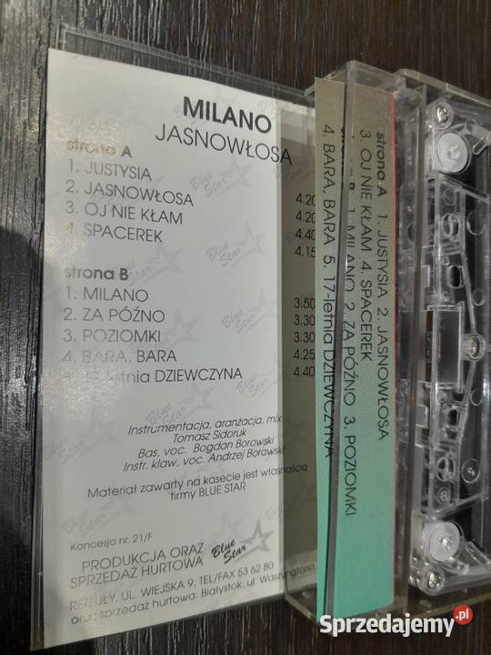 Kaseta magnetofonowa Milano Jasnowłosa Płyty i kasety Wieliczka
