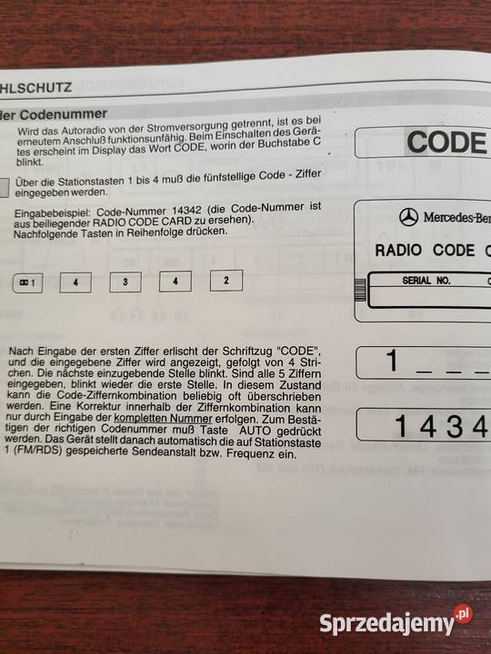 Instrukcja obsługi radia MercedesBenz Becker Gdańsk