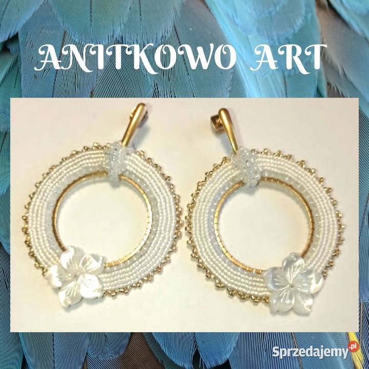 KOLCZYKI KOŁA Z KWIATKIEM SUTASZ