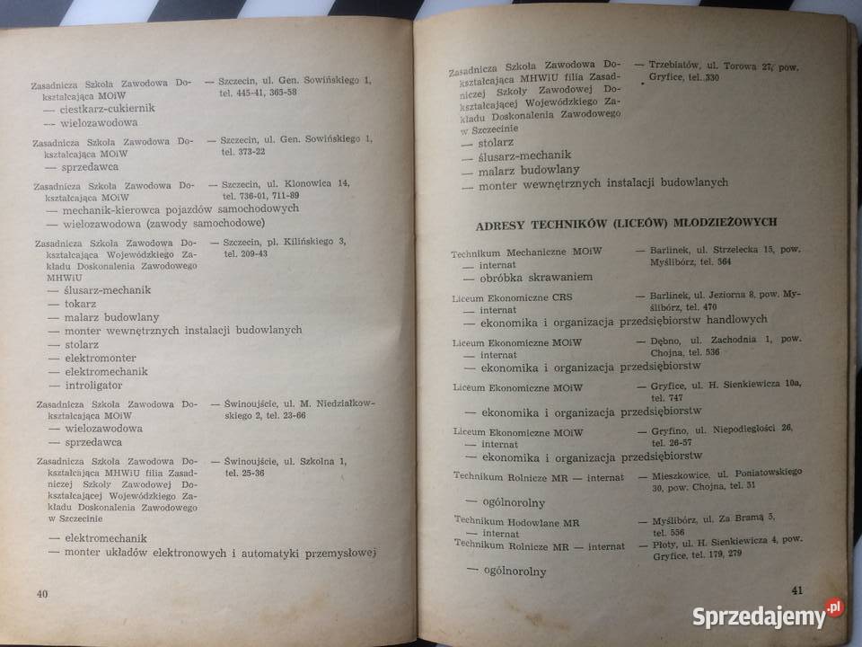 3673 Informator O Szkolnictwie Zawodowym zachodniopomorskie Szczecin sprzedam