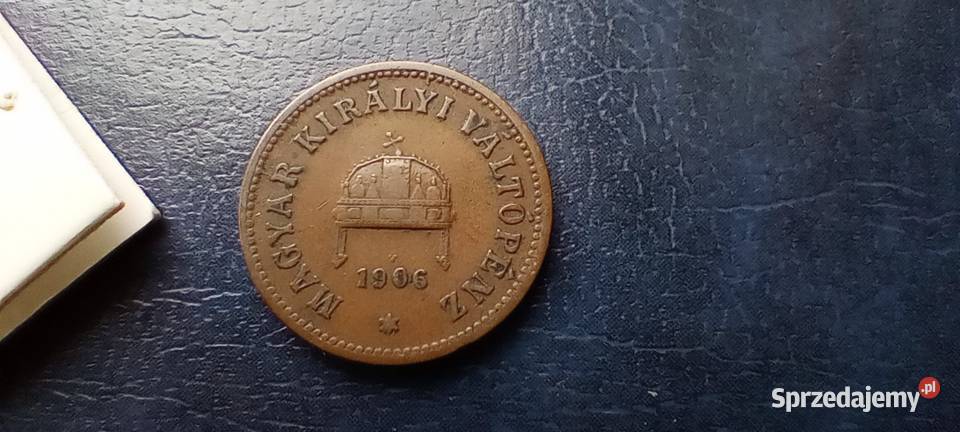 Stare monety 2 filler 1906 Węgry Numizmatyka Lesko