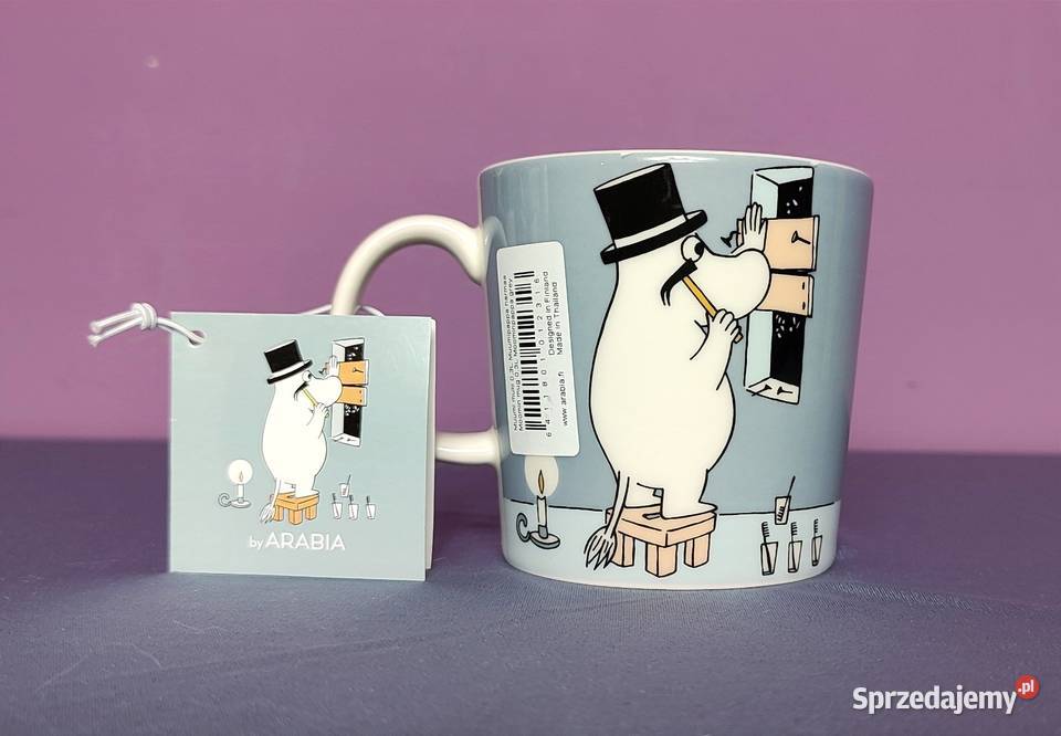 MUMINKI kubek Moomin Arabia Finland z naklejką Jasień