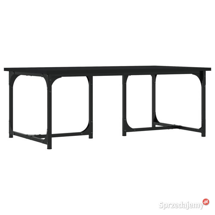 Stolik kawowy czarny 90x50x35 materiał Warszawa