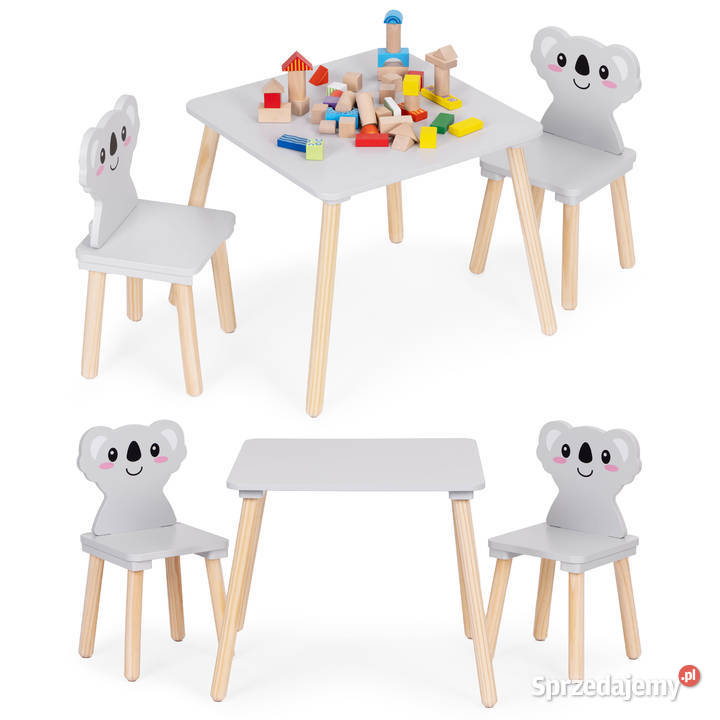 Zestaw mebli dzieci stolik 2 krzesła koala Smogorzów