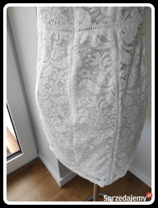 Look biała koronkowa sukienka 40 L Płock