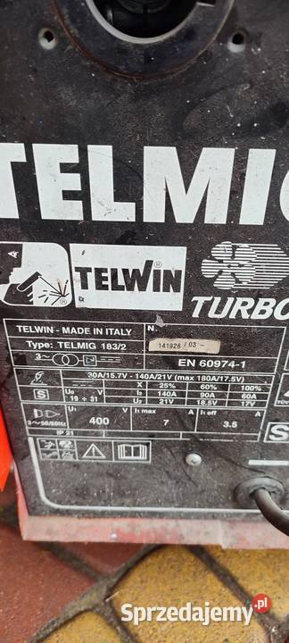 Migomat Telwin Telmig turbo 1832 małopolskie Chodów
