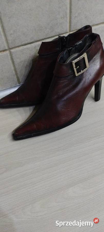 Buty cieniowane ze skóry naturalnej skóra lubelskie