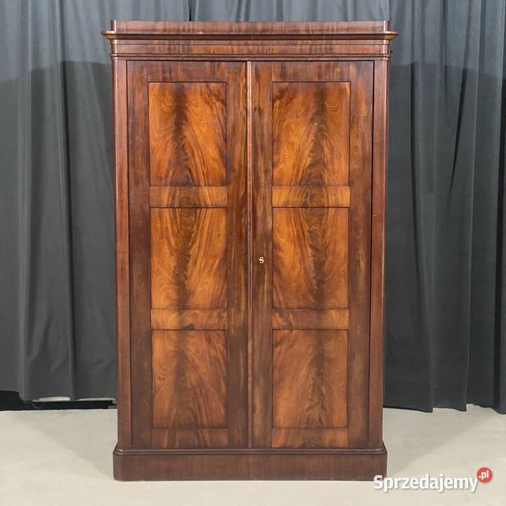 Klasyczna szafa Biedermeier dwudrzwiowa orzech zachodniopomorskie Budno