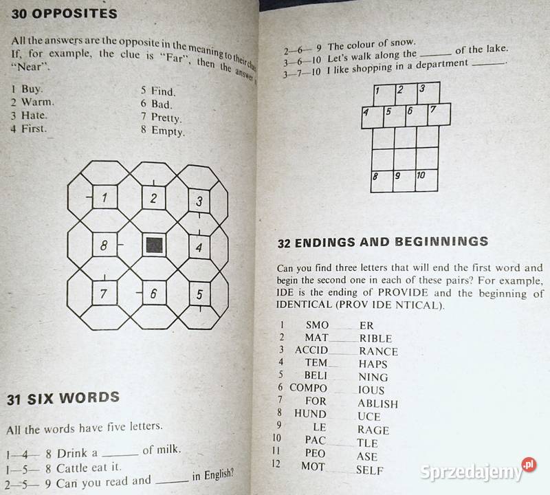 Crosswords and other puzzles in english Adam Chełm