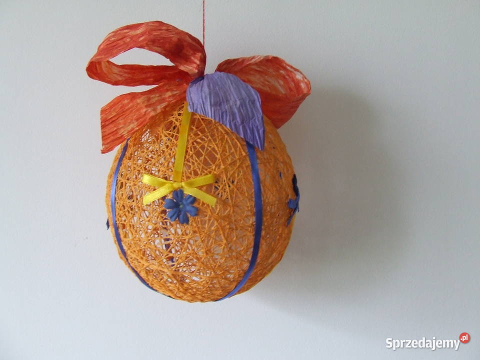 Dekoracyjne jajko wielkanocne pomarańczowe 16 20 Oborniki Śląskie