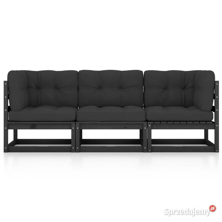 3osobowa sofa ogrodowa z poduszkami lite drewno Warszawa