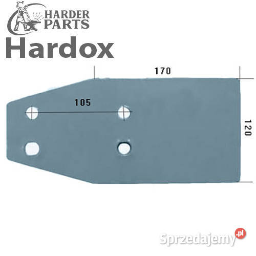 Płoza krótka HARDOX 27530502P VP300 O do pługa Suwałki