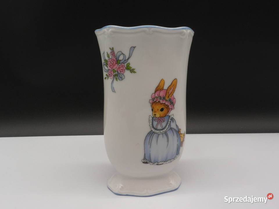 Uroczy Wazon Vintage Nostalgiczny Króliczek Fine Raszków