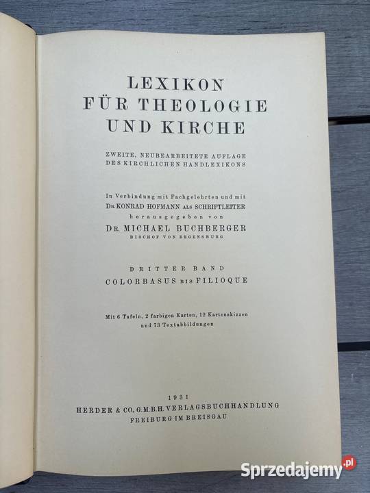 Lexikon Teologii i Kościoła Tom III 1931 wydanie tradycyjny podręcznik Poznań