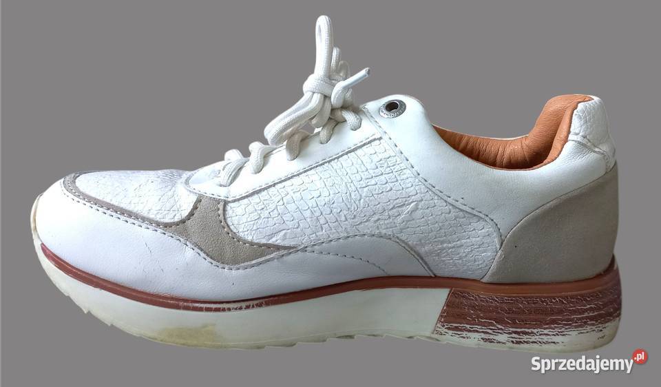 Damskie białe klasyczne niskie sznurowane Chrzanów