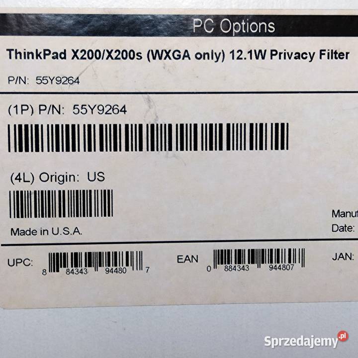 Filtr prywatyzacyjny ThinkPad X200X200s