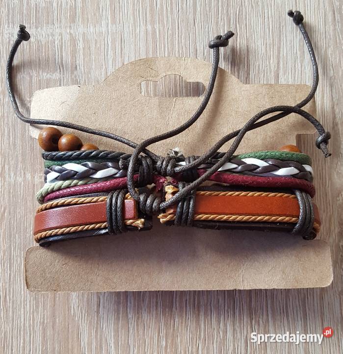 107 Zestaw nowych bransoletek męskich drewniane Biżuteria dla Panów