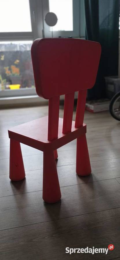 Krzesełko dziecięce Ikea Mammut czerwone
