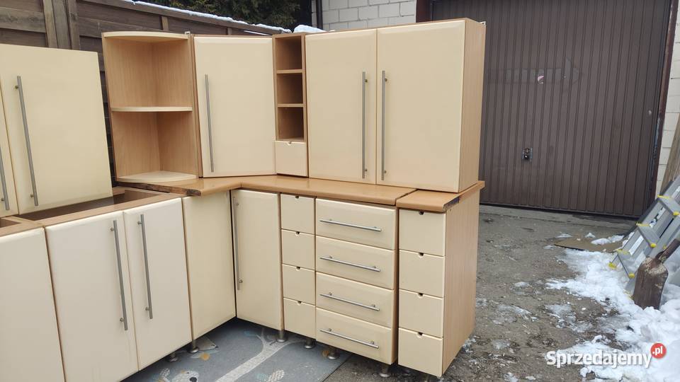 Szafki kuchenne zestaw mebli kuchennych okap Warszawa