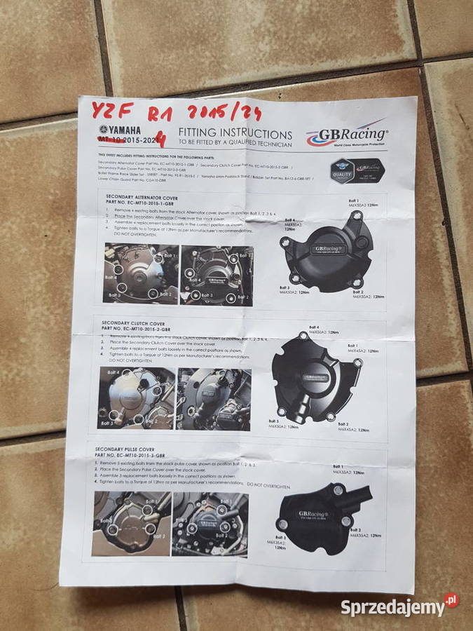 yamaha yzf r1 r 1 201524 oslony dekla dekli świętokrzyskie