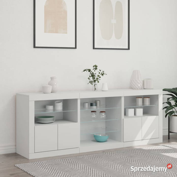 Szafka z oświetleniem LED biała 1815x37x67 Warszawa