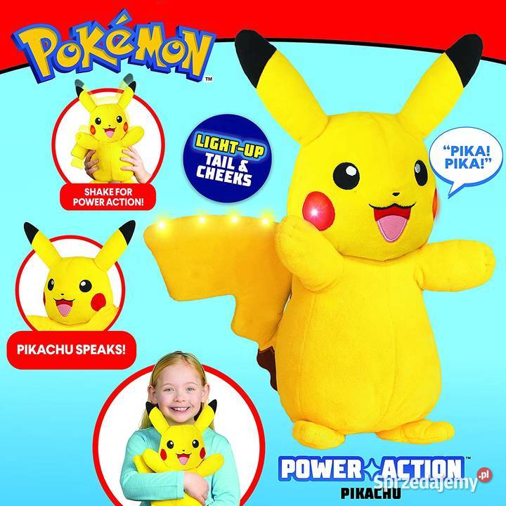 Pikachu Pokemon Maskotka Interaktywna Power Mogilany
