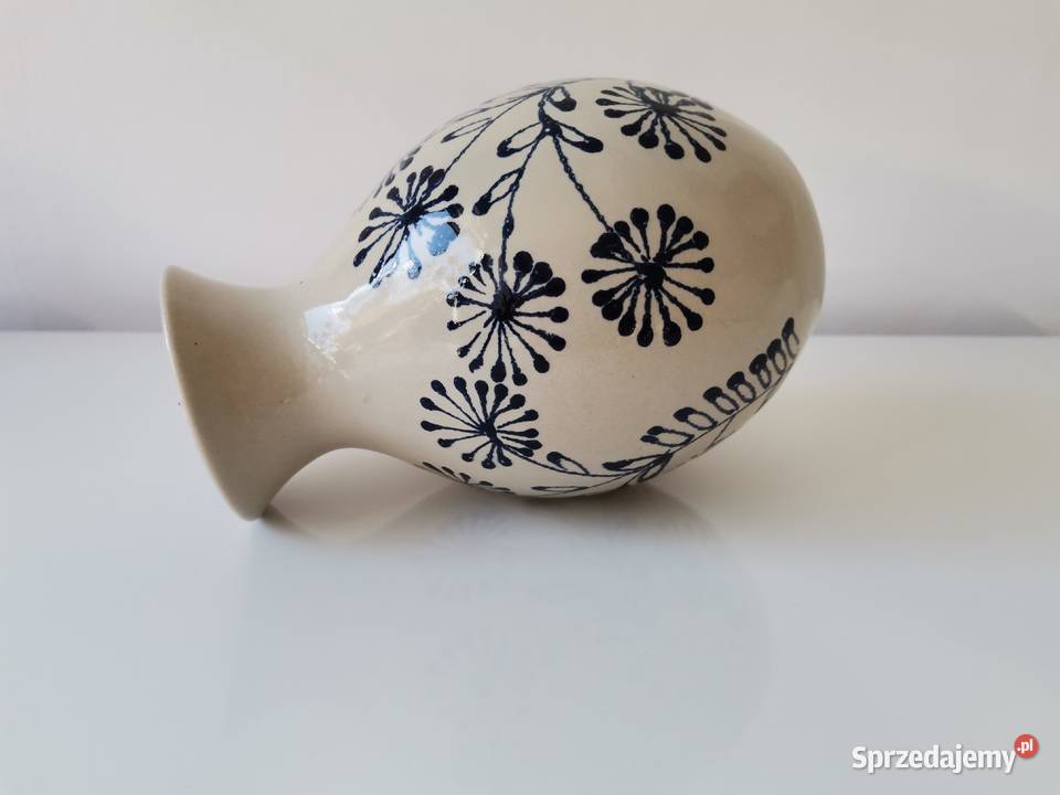 Stary wazon w kobaltowe kwiaty Porcelana i szkło Katowice sprzedam