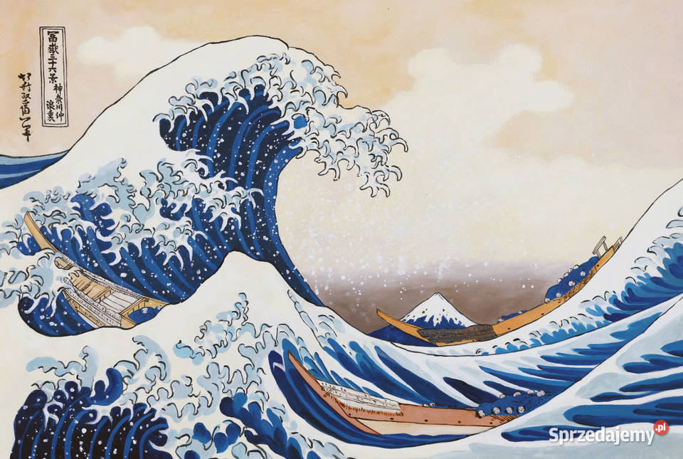 Wielka fala w Kanagawie Hokusai Katsushika Malarstwo Gdańsk sprzedam