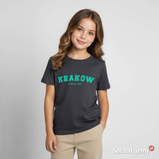 Koszulka dziecięca KRAKÓW Since 1257 Zielony Kraków