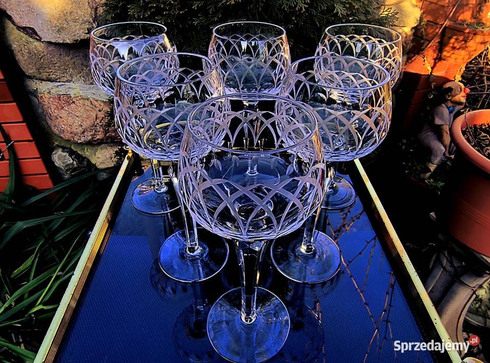Kieliszki kryształowe 6 grawer sprzedam