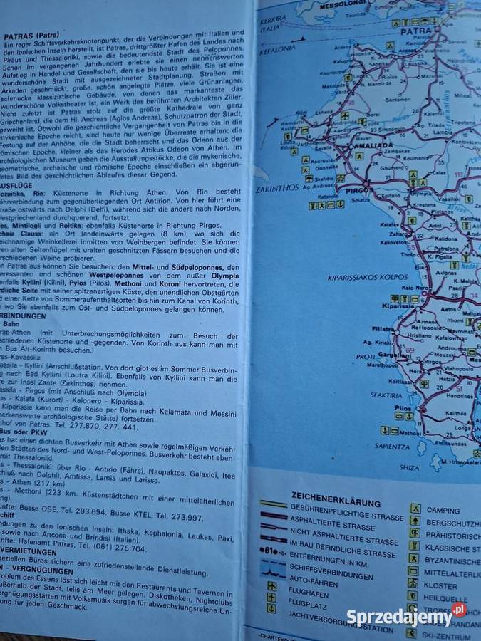 Grecja Griechenland Patras j niemiecki przewodnik Mapy i przewodniki małopolskie Kraków