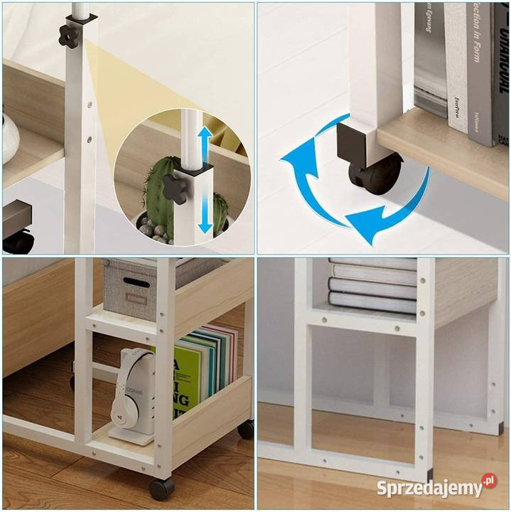 Stolik boczny na kółkach Biurko na laptopa Zamość sprzedam