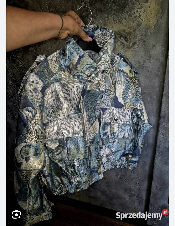 Bomberka Żakardowa niebieski Łódź sprzedam