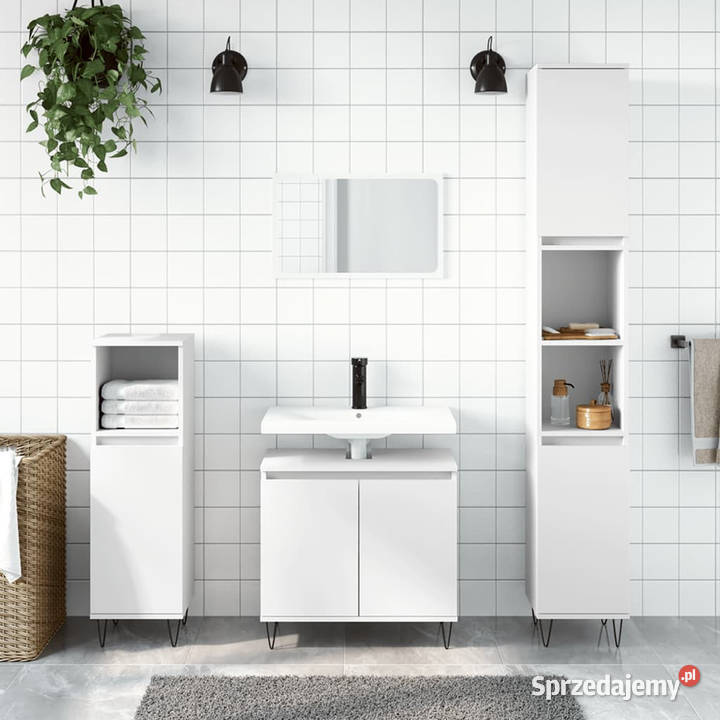 Szafka łazienkowa biała 58x33x60 materiał Warszawa