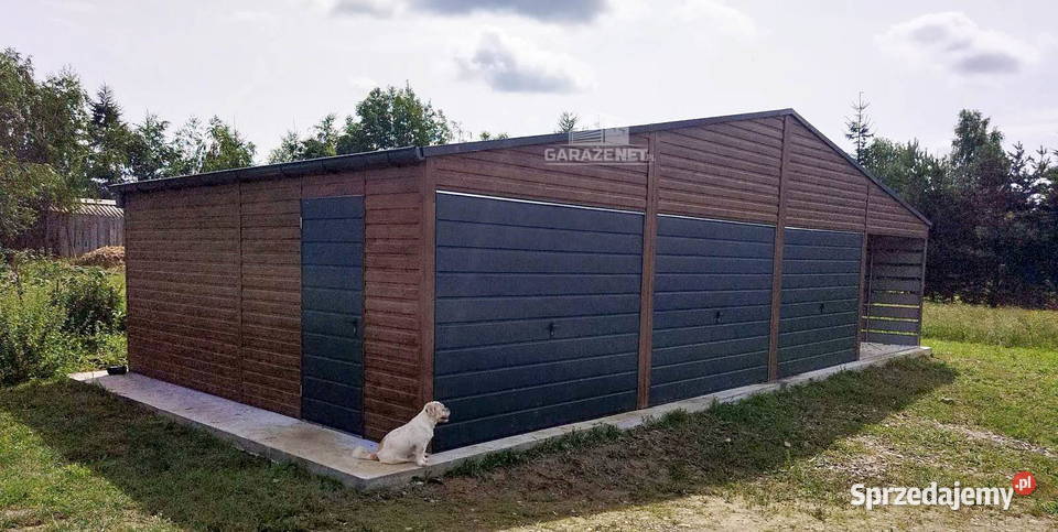 GARAŻ BLASZANY 9m x 5m WIATA 3m 2xDRZWI 3xBRAMA Łapanów