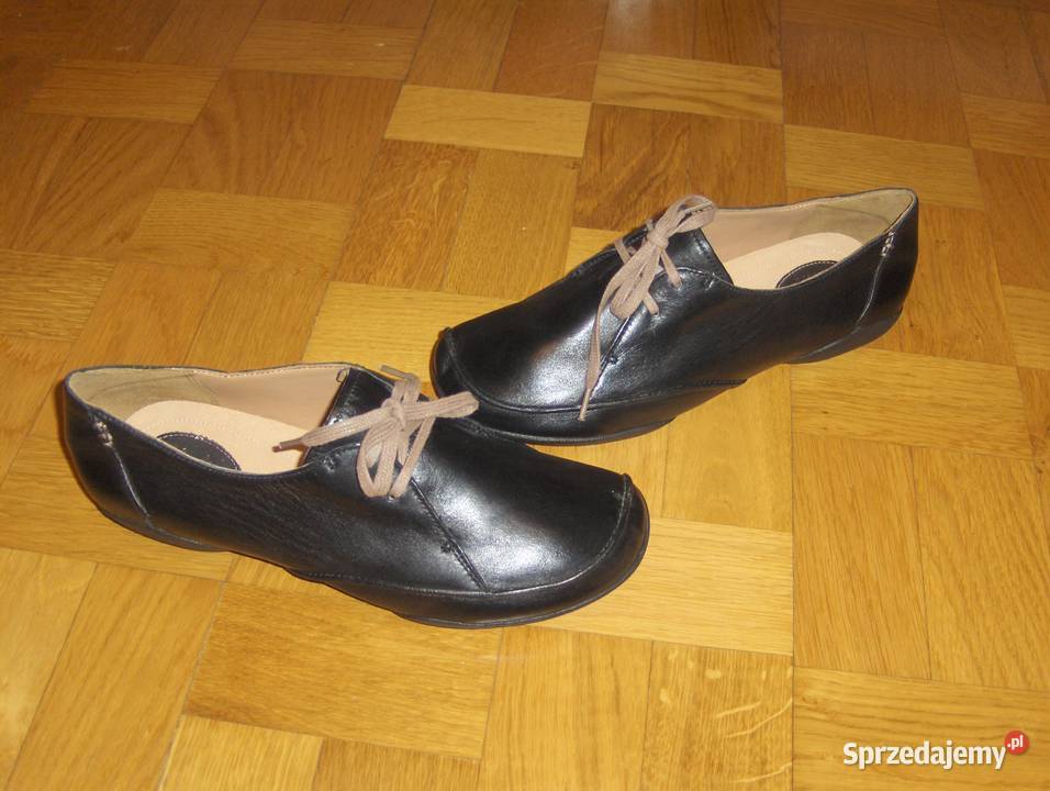 Półbuty CLARKS Felicia Vale Skóra Czarne 4041 Łódź